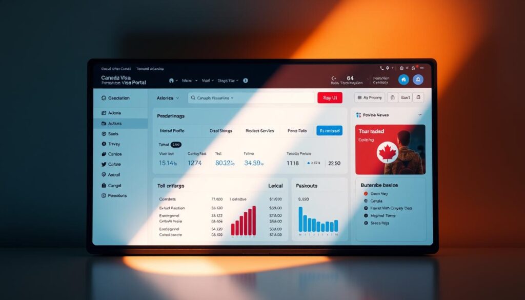 Canada Visa Portal dashboard