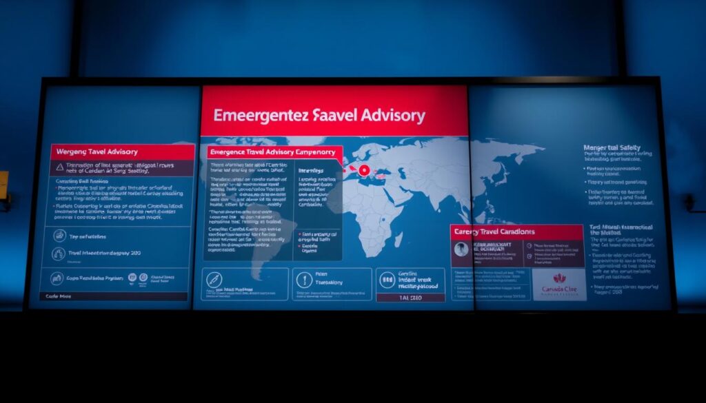 Emergency travel advisories for Canadians