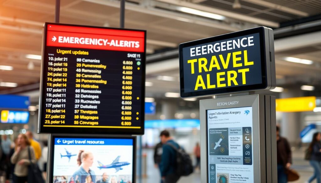 Emergency travel alerts
