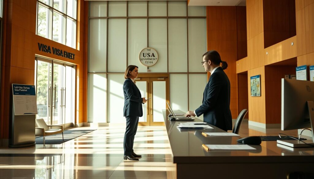 In-person visa application process