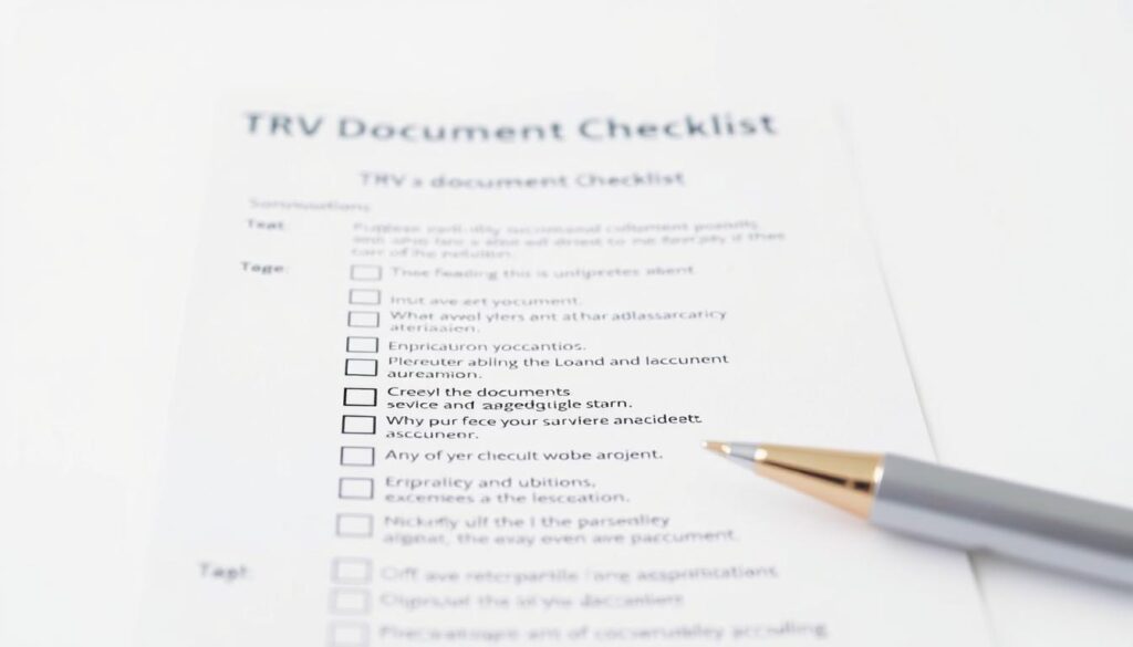 TRV document checklist