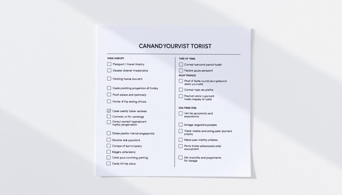 canada tourist visa checklist
