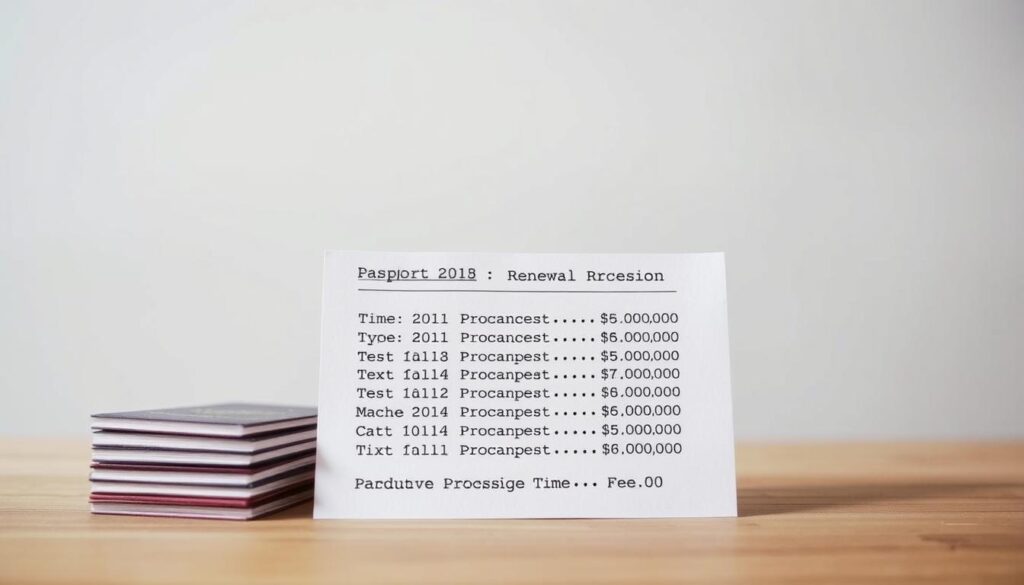 passport renewal processing time and fees