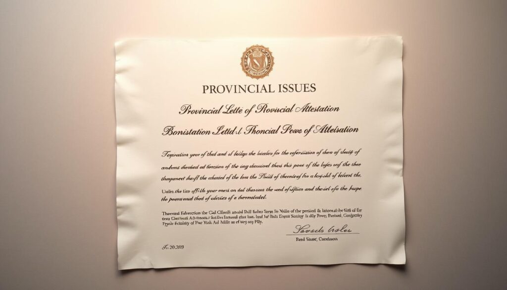 provincial attestation letter