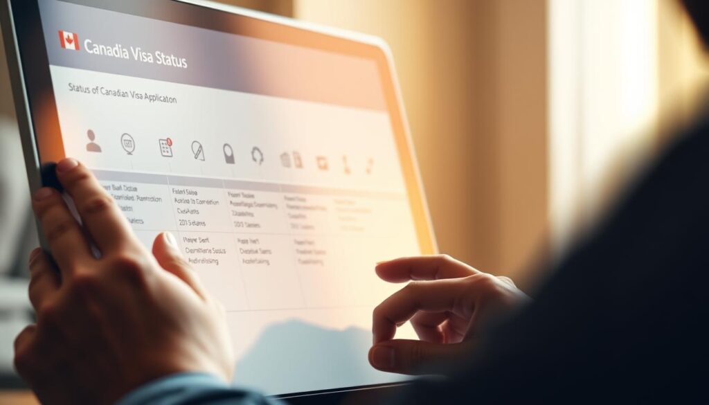 tracking Canadian visa status