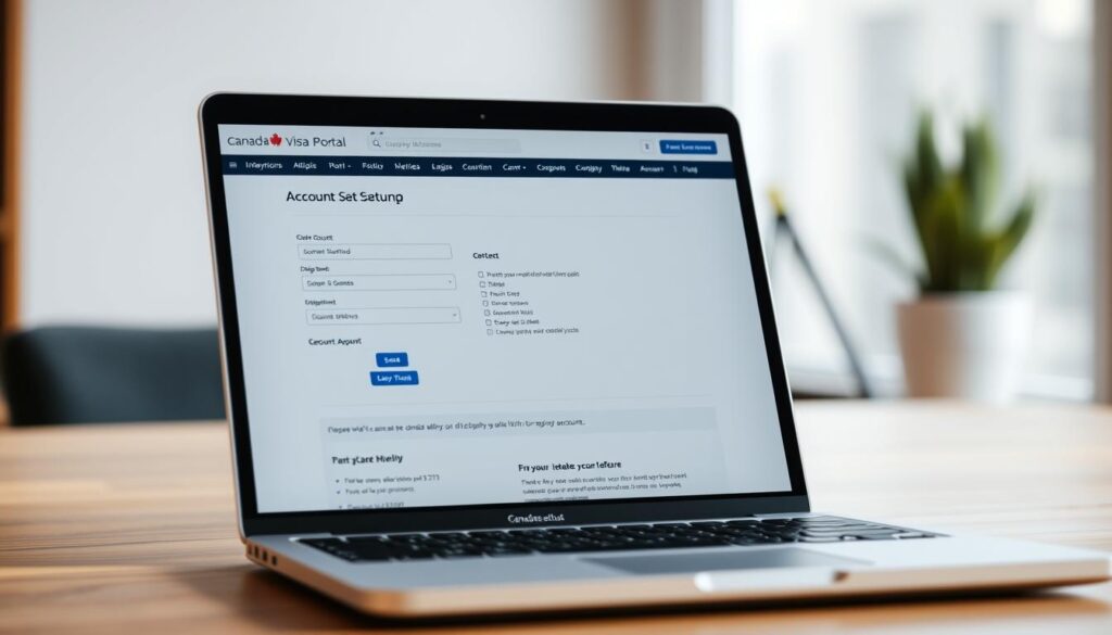 Canada Visa Portal account setup