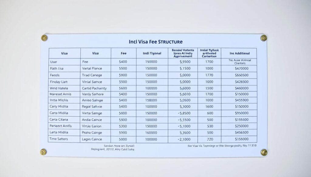 India visa fee structure