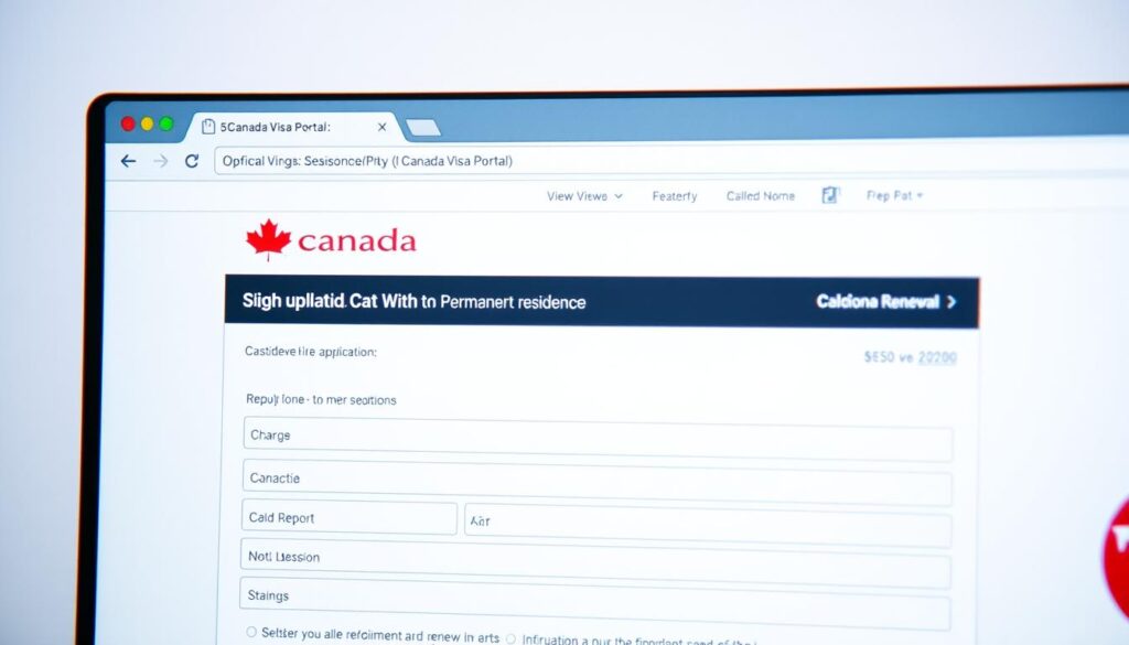 PR card application form Canada Visa Portal