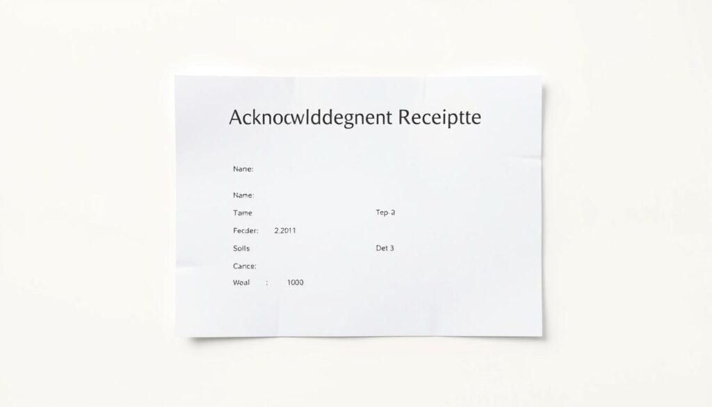 acknowledgment receipt document