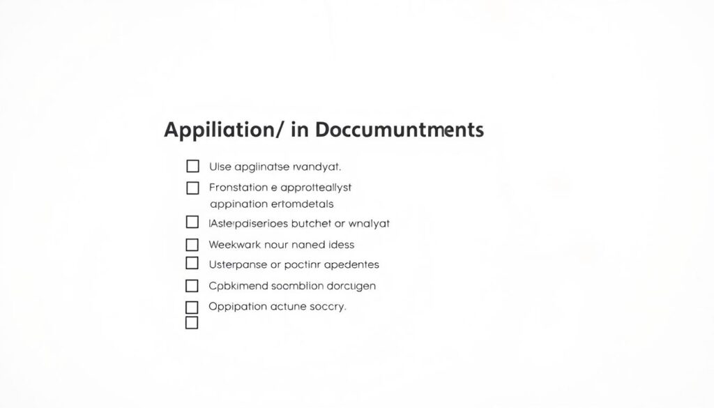 application documentation checklist