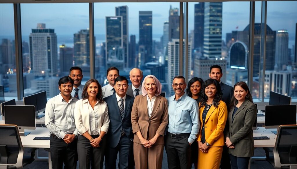 diverse federal public service team