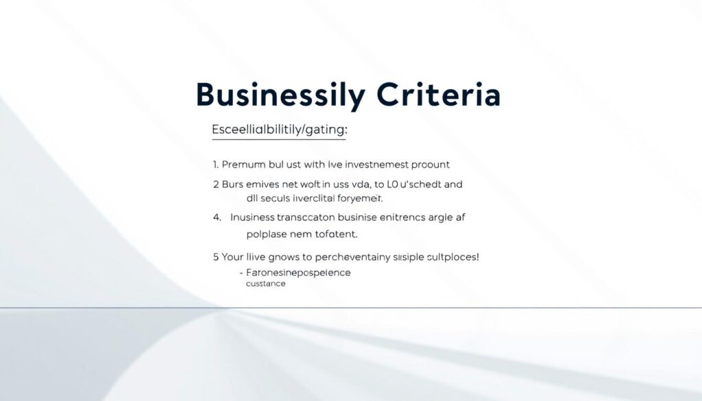 eligibility criteria for entrepreneurs