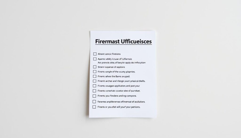 firearms licence application checklist