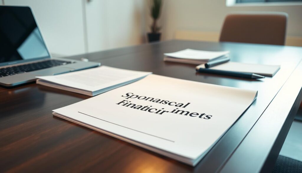 sponsor financial requirements