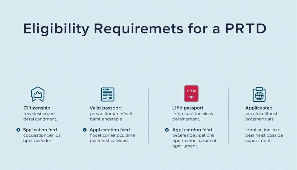 Canada PRTD eligibility requirements