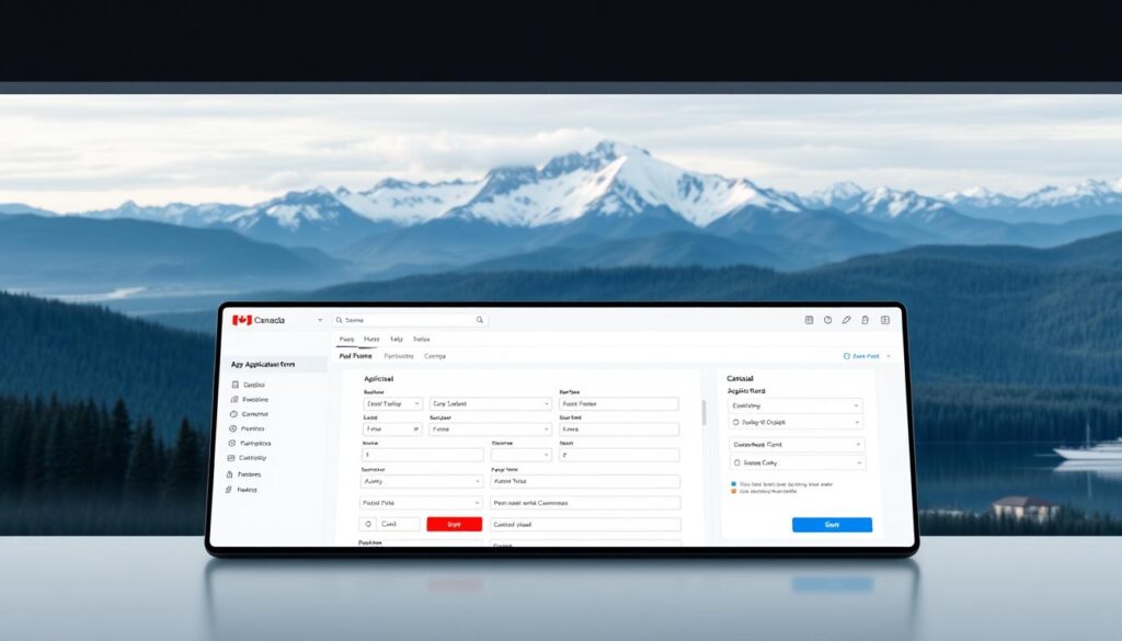 Canada Visa Portal interface