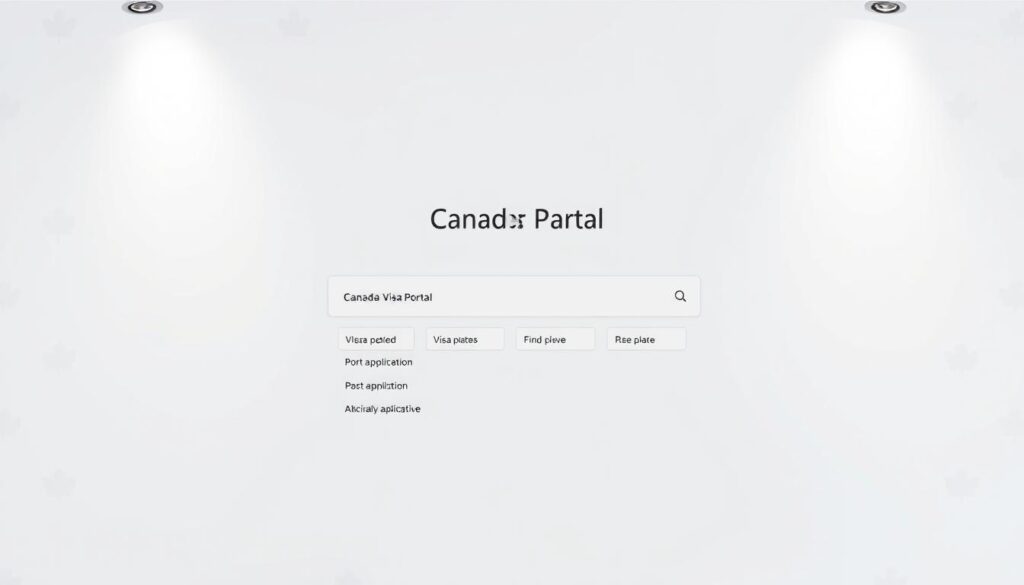 Canada Visa Portal interface