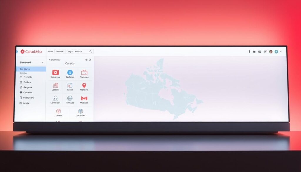 Canada Visa Portal navigation interface