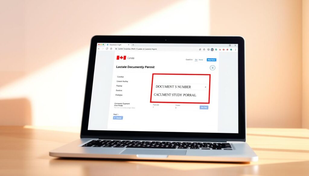 Canada visa portal document number location