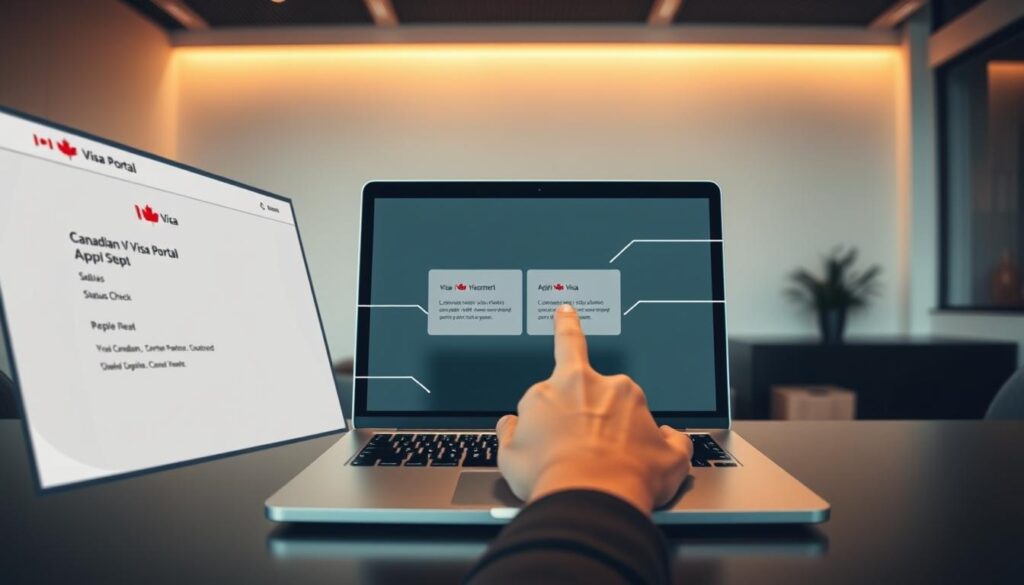 Canada visa portal navigation