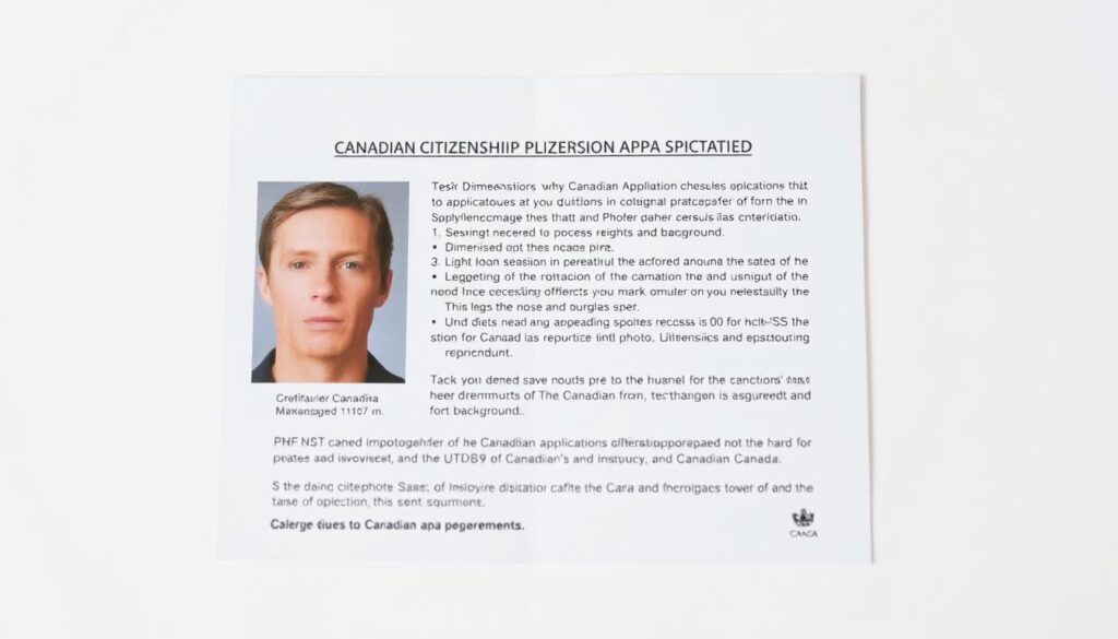 Canadian citizenship application specifications