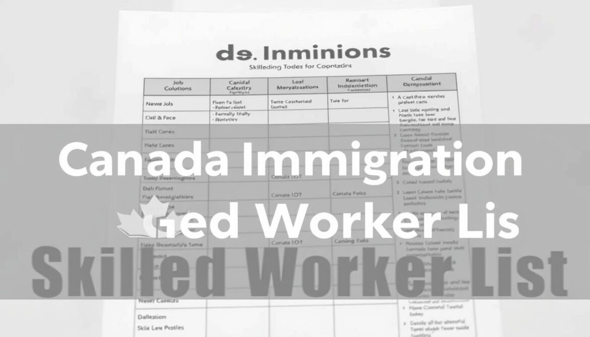 canada immigration skilled worker list