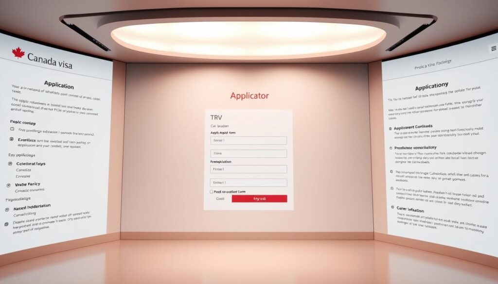 canada visa portal interface