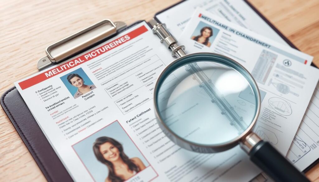 medical documentation for visa photos