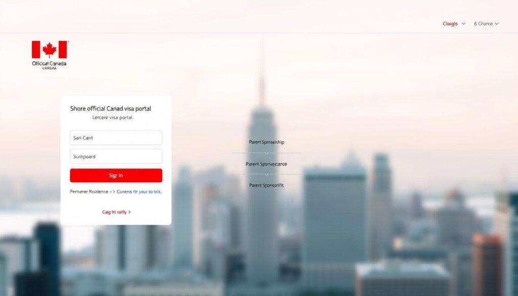 permanent residence portal interface