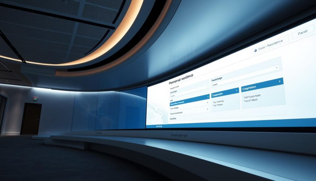 permanent residence portal interface