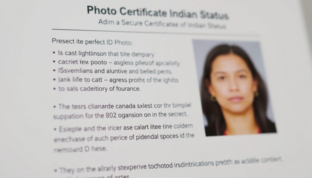photo requirements for Secure Certificate of Indian Status