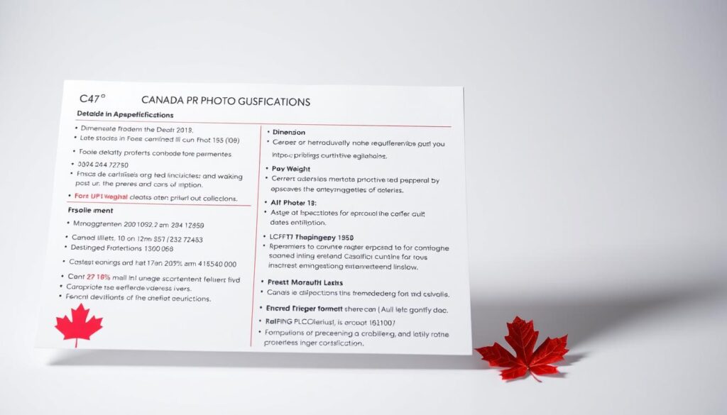printed Canada PR photo specifications