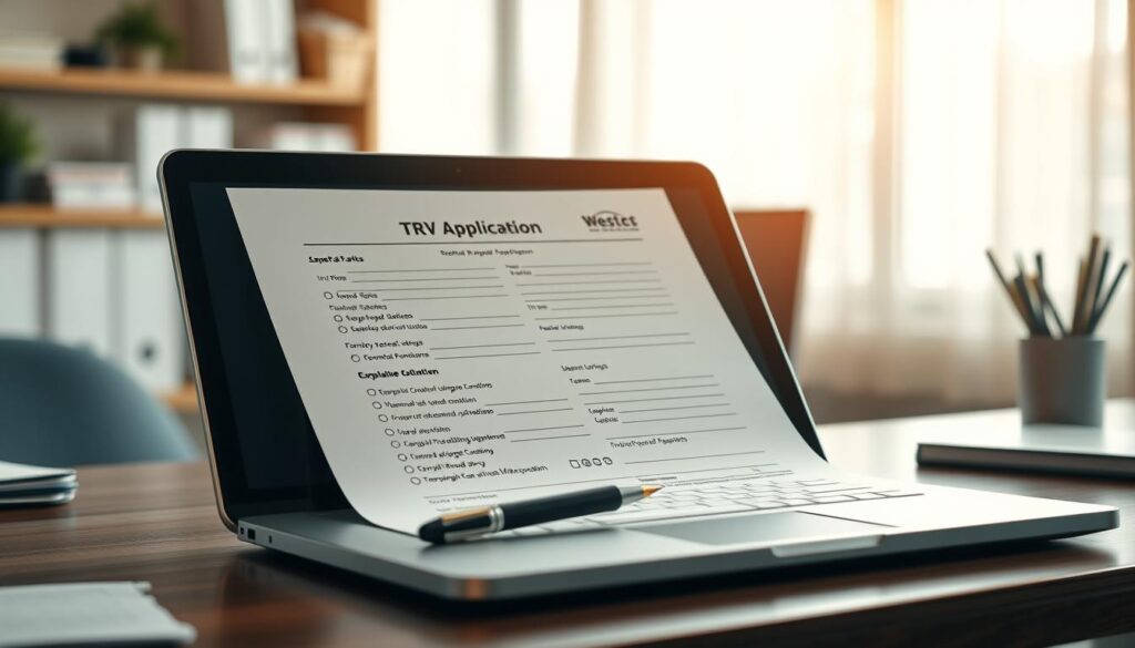 TRV application form completion